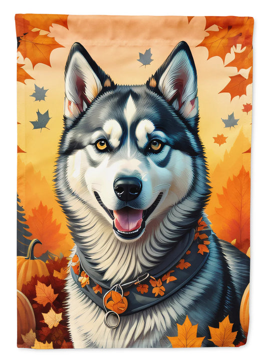 Siberian Husky Fall House Flag