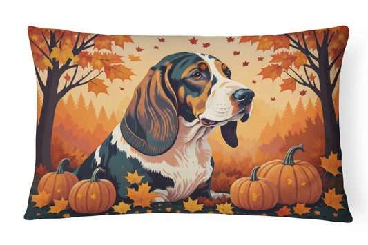 Basset Hound Fall Throw Pillow