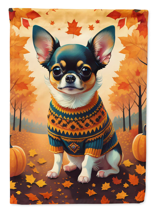 Tricolor Chihuahua Fall House Flag
