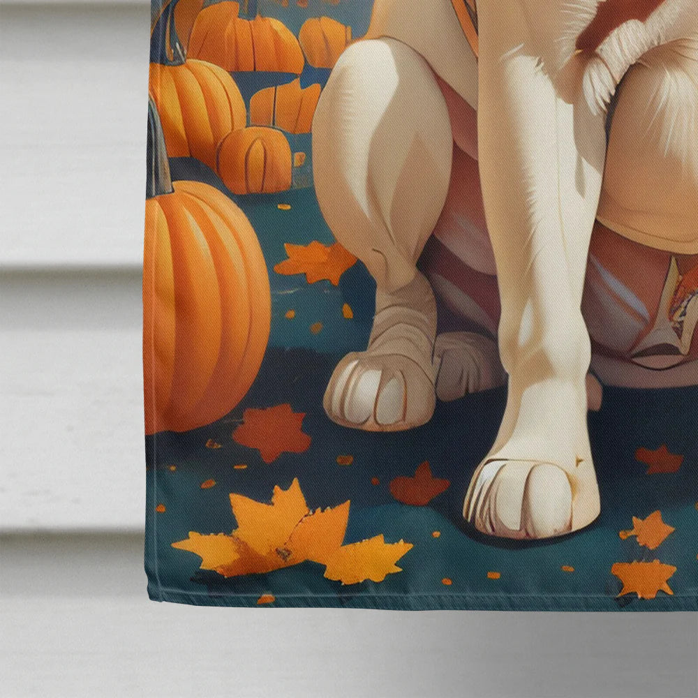 White Boxer Fall House Flag