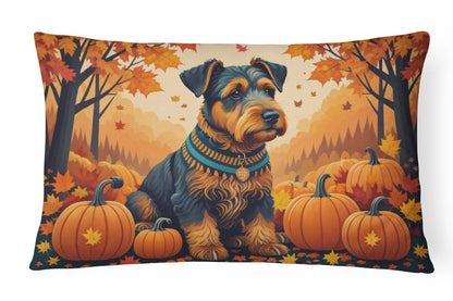 Airedale Terrier Fall Throw Pillow