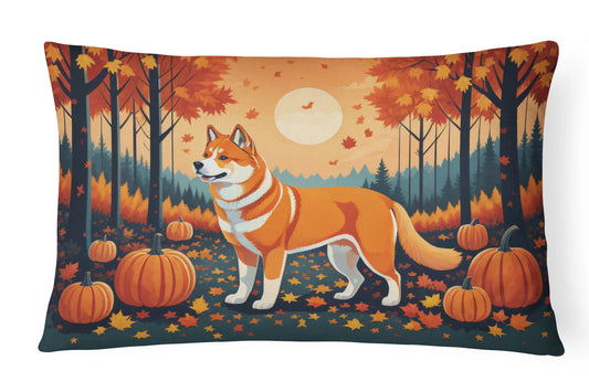 Akita Fall Throw Pillow
