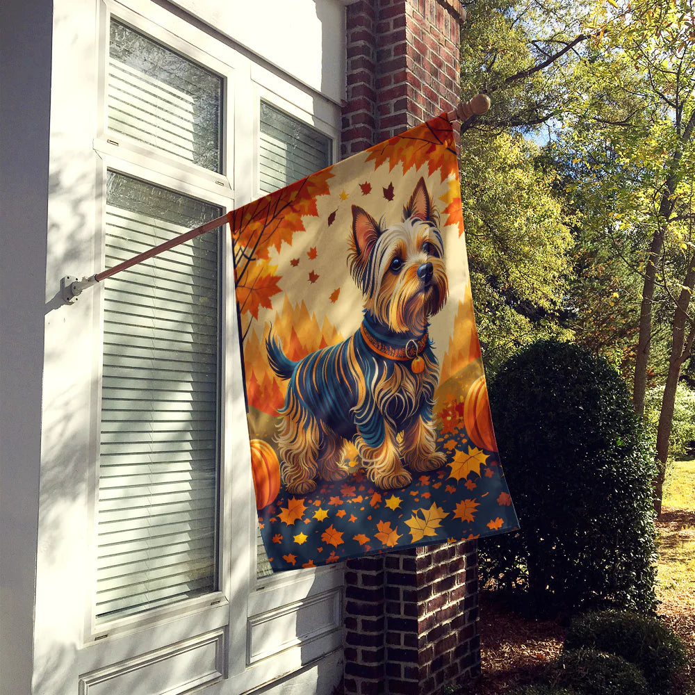Silky Terrier Fall House Flag