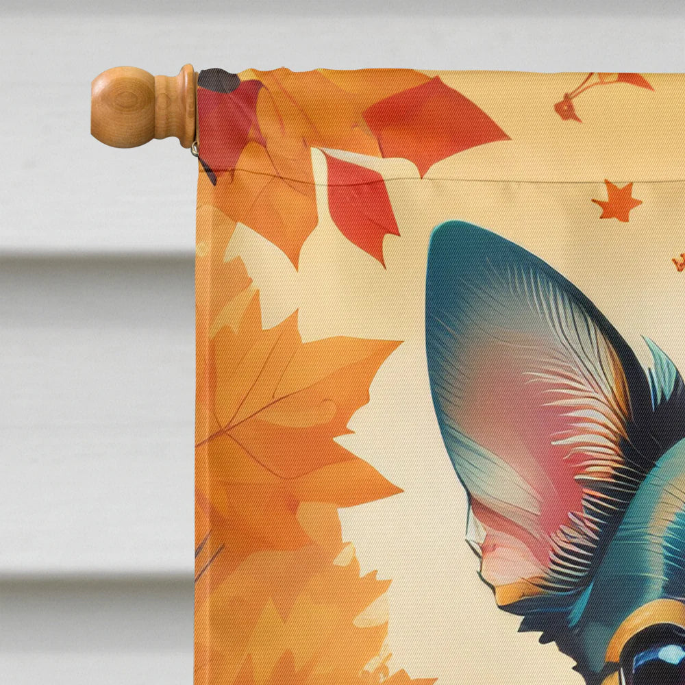 Tricolor Chihuahua Fall House Flag