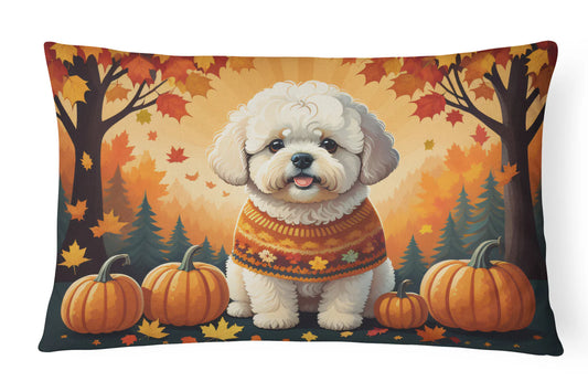 Bichon Frise Fall Throw Pillow