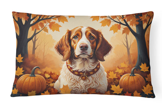 Brittany Spaniel Fall Throw Pillow