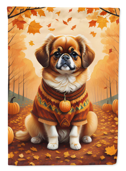 Tibetan Spaniel Fall House Flag