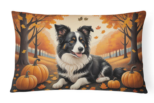 Border Collie Fall Throw Pillow