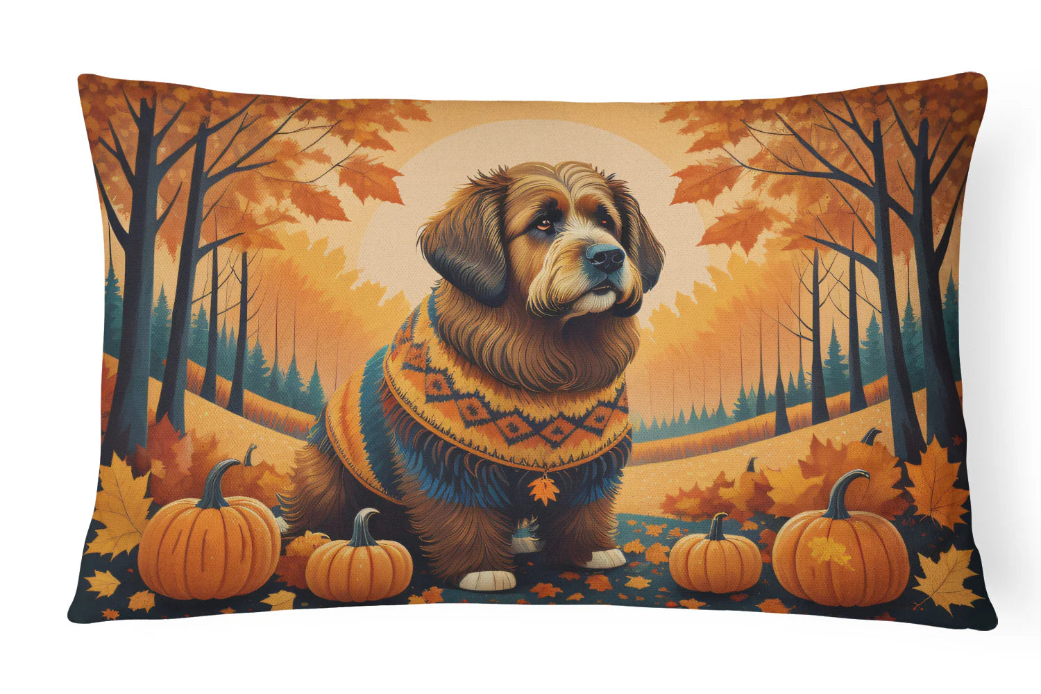 Briard Fall Throw Pillow